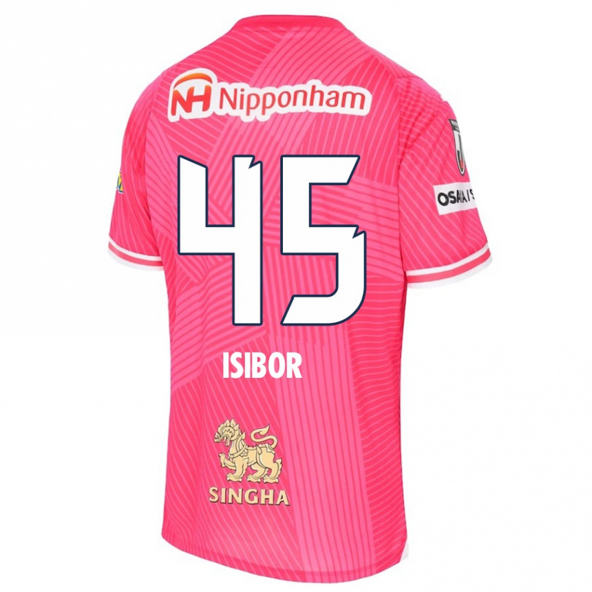 Niño Fútbol Camiseta Ken Isibor #45 Rosa Blanco 1ª Equipación 2024/25 México