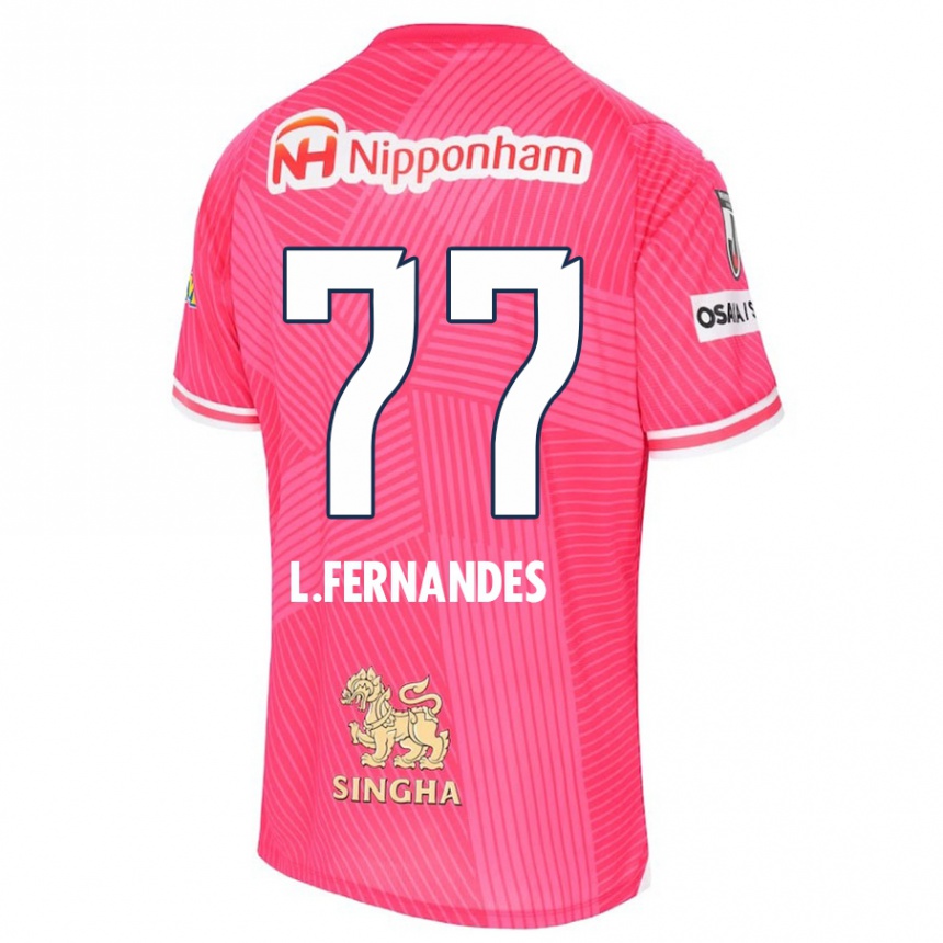 Niño Fútbol Camiseta Lucas Fernandes #77 Rosa Blanco 1ª Equipación 2024/25 México