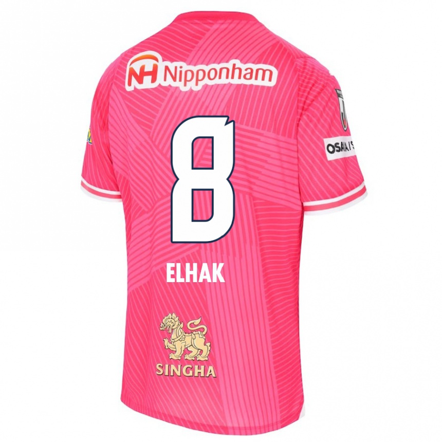 Niño Fútbol Camiseta Akuro Elhak #8 Rosa Blanco 1ª Equipación 2024/25 México