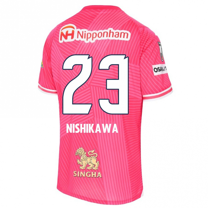 Niño Fútbol Camiseta Hiroki Nishikawa #23 Rosa Blanco 1ª Equipación 2024/25 México