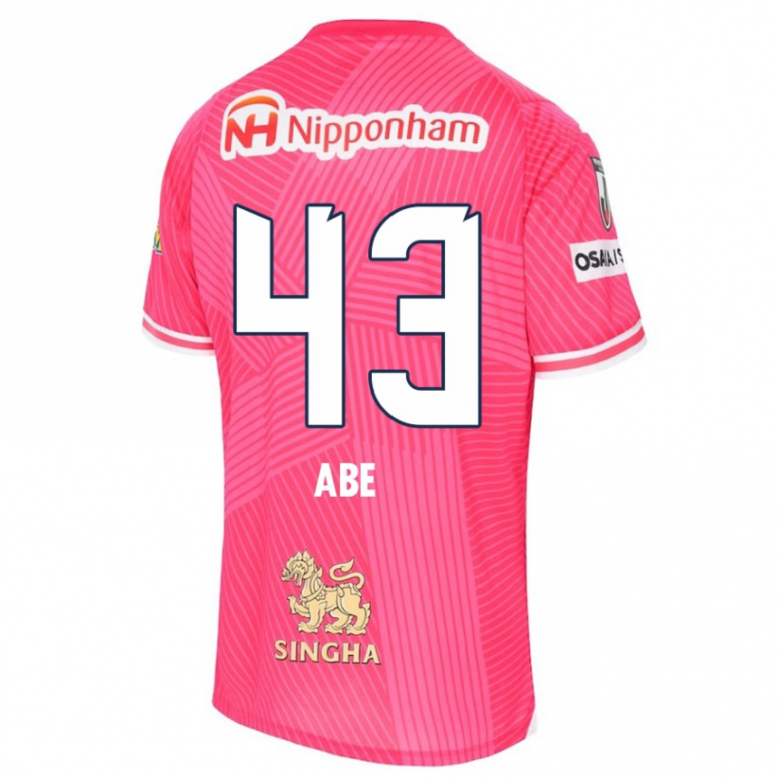 Niño Fútbol Camiseta Yosei Abe #43 Rosa Blanco 1ª Equipación 2024/25 México