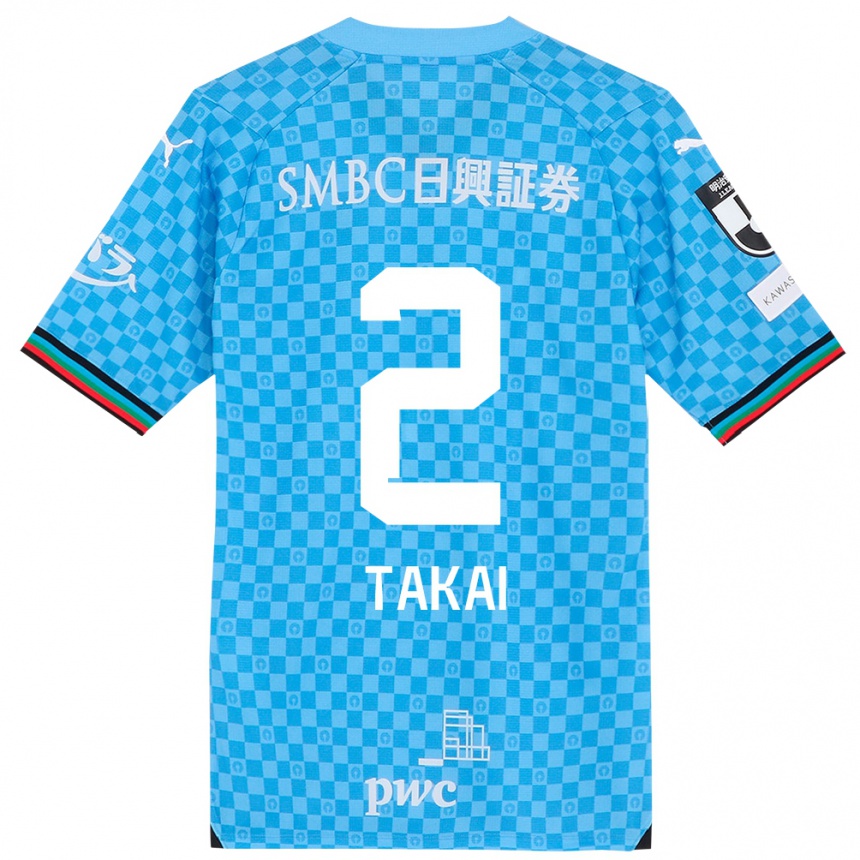 Niño Fútbol Camiseta Kota Takai #2 Azul Celeste 1ª Equipación 2024/25 México