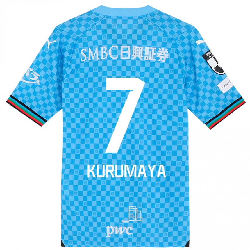 Niño Fútbol Camiseta Shintaro Kurumaya #7 Azul Celeste 1ª Equipación 2024/25 México