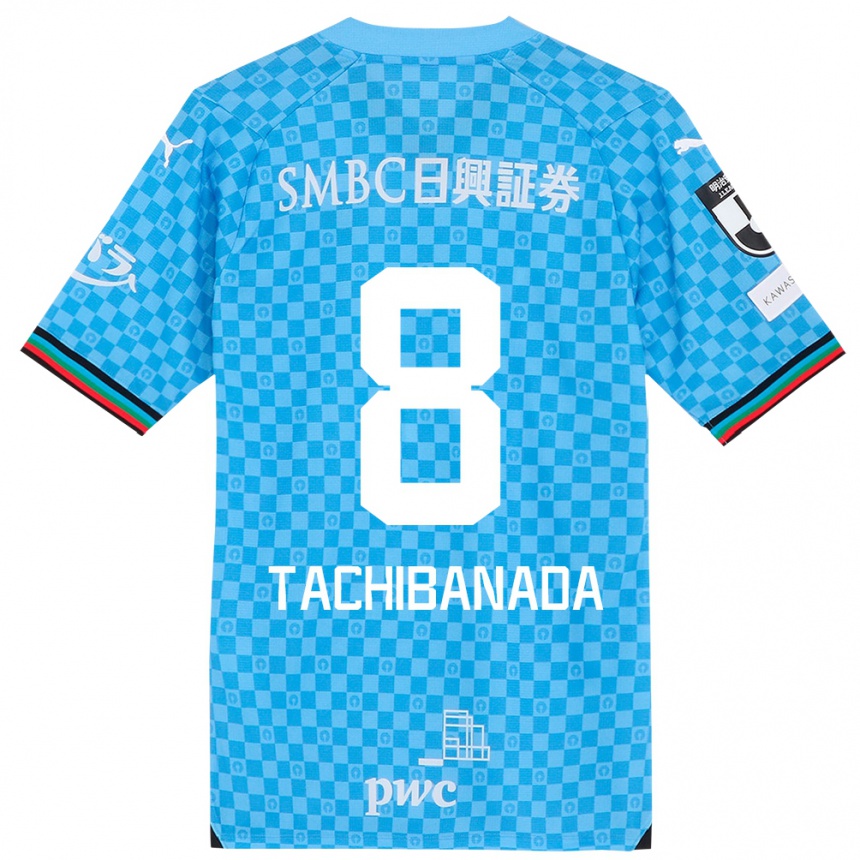 Niño Fútbol Camiseta Kento Tachibanada #8 Azul Celeste 1ª Equipación 2024/25 México