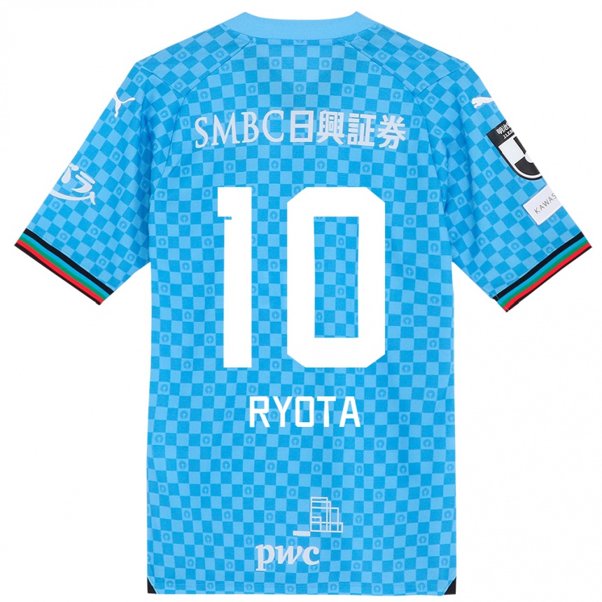 Niño Fútbol Camiseta Ryota Oshima #10 Azul Celeste 1ª Equipación 2024/25 México