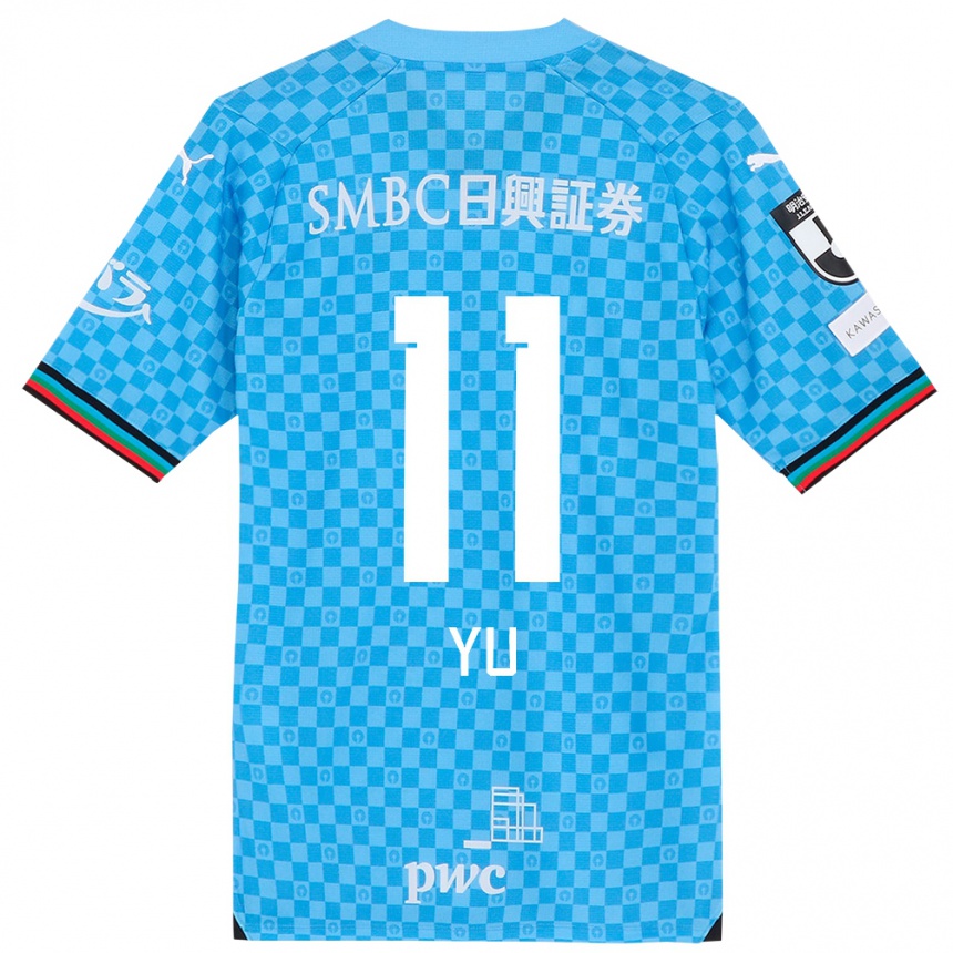 Niño Fútbol Camiseta Yu Kobayashi #11 Azul Celeste 1ª Equipación 2024/25 México