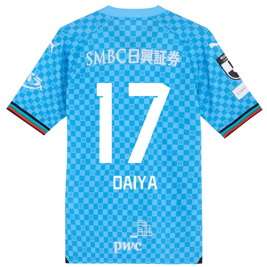 Niño Fútbol Camiseta Daiya Tono #17 Azul Celeste 1ª Equipación 2024/25 México