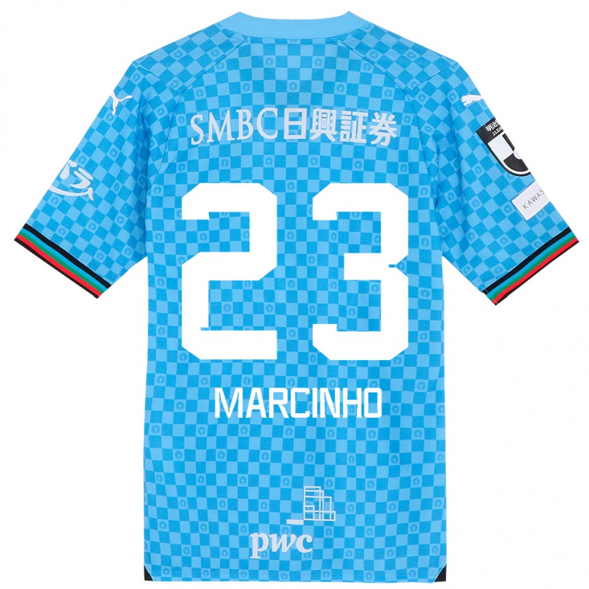 Niño Fútbol Camiseta Marcinho #23 Azul Celeste 1ª Equipación 2024/25 México