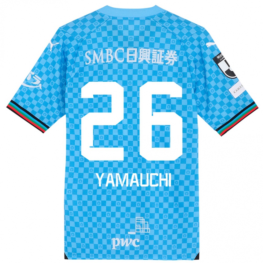 Niño Fútbol Camiseta Hinata Yamauchi #26 Azul Celeste 1ª Equipación 2024/25 México