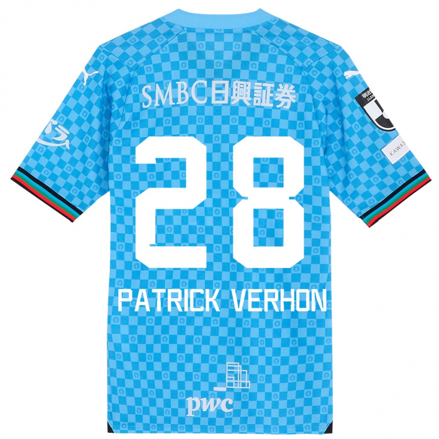 Niño Fútbol Camiseta Patrick Verhon #28 Azul Celeste 1ª Equipación 2024/25 México