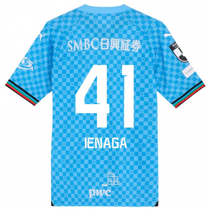 Niño Fútbol Camiseta Akihiro Ienaga #41 Azul Celeste 1ª Equipación 2024/25 México