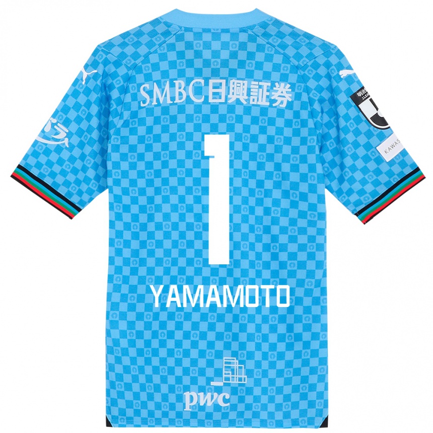 Niño Fútbol Camiseta Kensho Yamamoto #1 Azul Celeste 1ª Equipación 2024/25 México