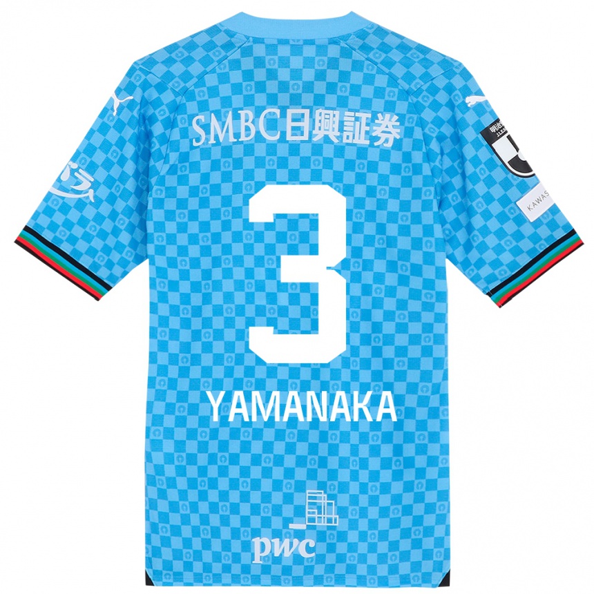 Niño Fútbol Camiseta Daiki Yamanaka #3 Azul Celeste 1ª Equipación 2024/25 México