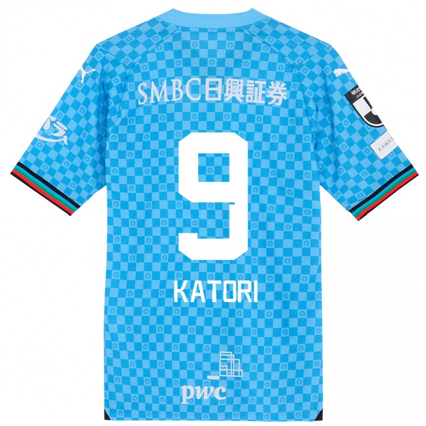 Niño Fútbol Camiseta Takeshi Katori #9 Azul Celeste 1ª Equipación 2024/25 México