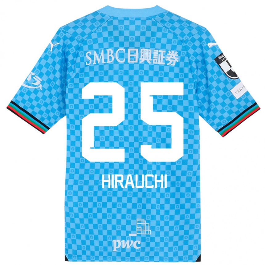 Niño Fútbol Camiseta Issei Hirauchi #25 Azul Celeste 1ª Equipación 2024/25 México