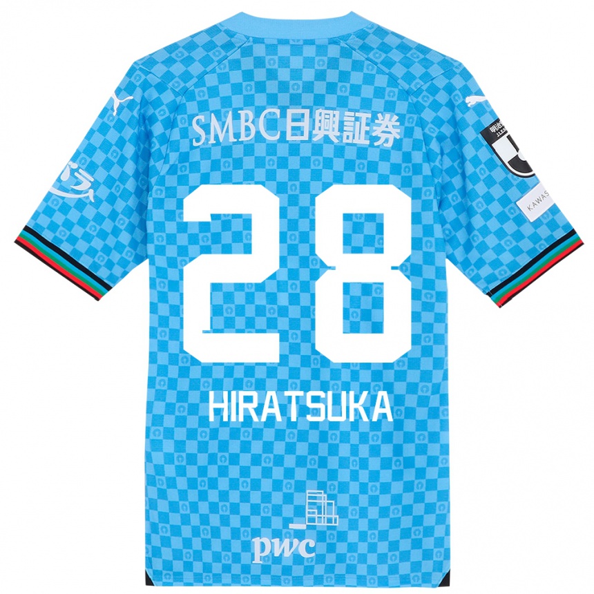 Niño Fútbol Camiseta Hayato Hiratsuka #28 Azul Celeste 1ª Equipación 2024/25 México