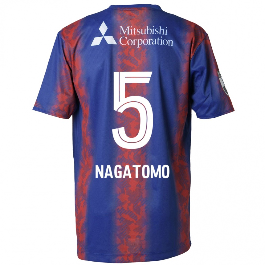 Niño Fútbol Camiseta Yuto Nagatomo #5 Azul Rojo 1ª Equipación 2024/25 México