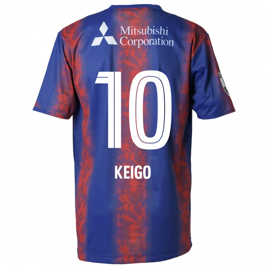 Niño Fútbol Camiseta Keigo Higashi #10 Azul Rojo 1ª Equipación 2024/25 México