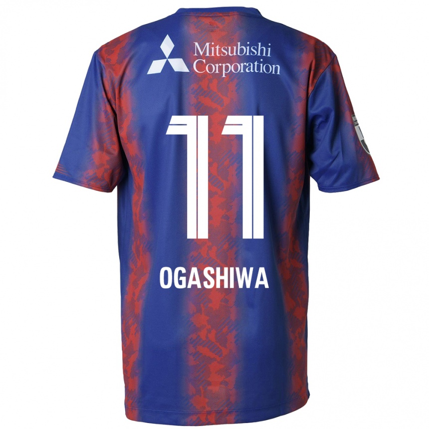 Niño Fútbol Camiseta Tsuyoshi Ogashiwa #11 Azul Rojo 1ª Equipación 2024/25 México