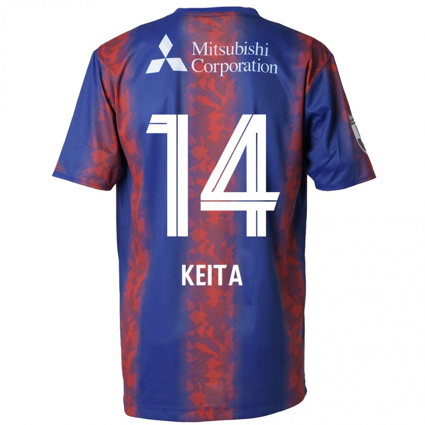 Niño Fútbol Camiseta Keita Yamashita #14 Azul Rojo 1ª Equipación 2024/25 México