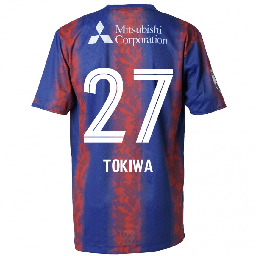 Niño Fútbol Camiseta Kyota Tokiwa #27 Azul Rojo 1ª Equipación 2024/25 México