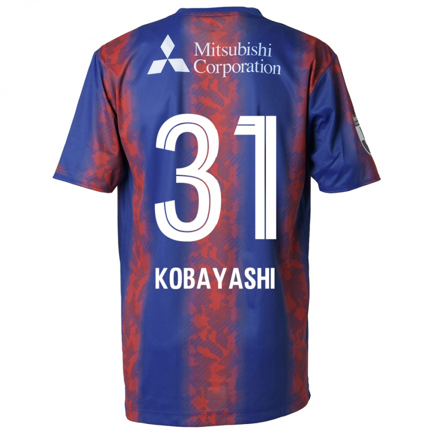 Niño Fútbol Camiseta Masataka Kobayashi #31 Azul Rojo 1ª Equipación 2024/25 México