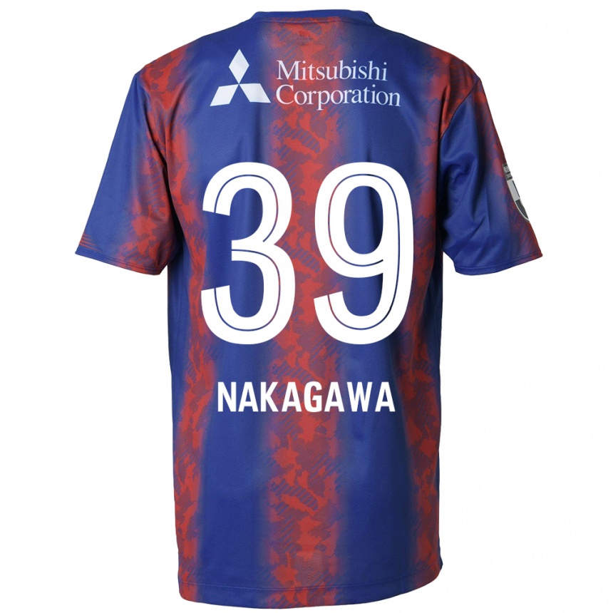 Niño Fútbol Camiseta Teruhito Nakagawa #39 Azul Rojo 1ª Equipación 2024/25 México