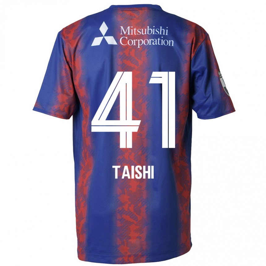 Niño Fútbol Camiseta Taishi Brandon Nozawa #41 Azul Rojo 1ª Equipación 2024/25 México