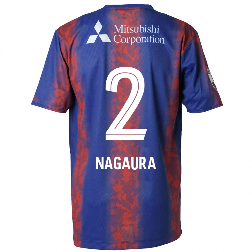 Niño Fútbol Camiseta Koshi Nagaura #2 Azul Rojo 1ª Equipación 2024/25 México