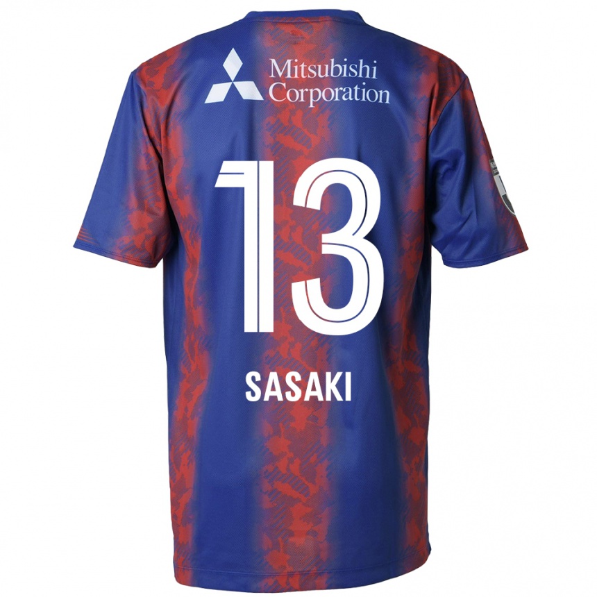 Niño Fútbol Camiseta Shoei Sasaki #13 Azul Rojo 1ª Equipación 2024/25 México