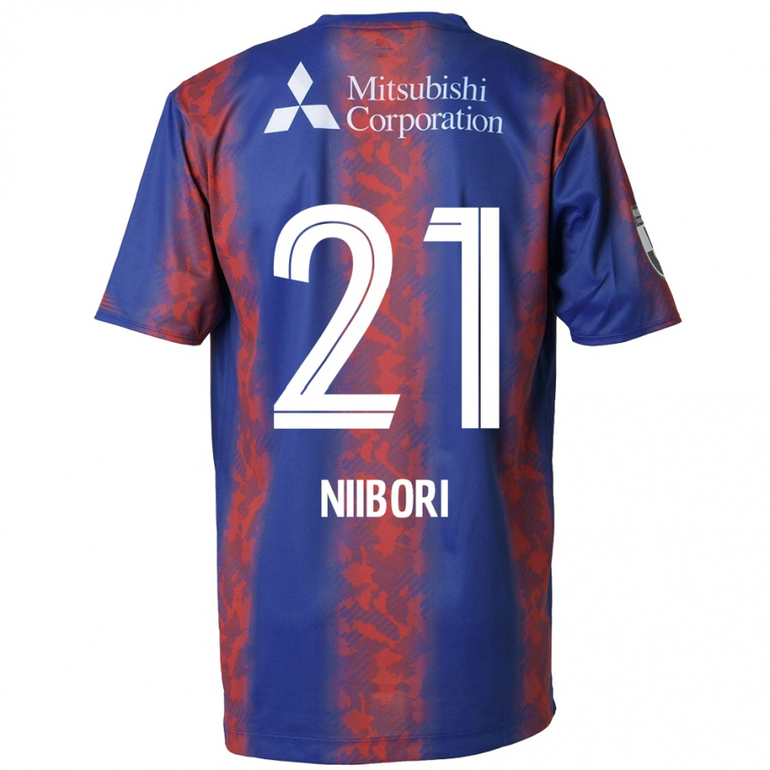 Niño Fútbol Camiseta Keita Niibori #21 Azul Rojo 1ª Equipación 2024/25 México