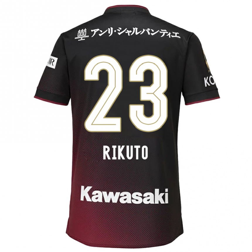 Niño Fútbol Camiseta Rikuto Hirose #23 Negro Rojo 1ª Equipación 2024/25 México