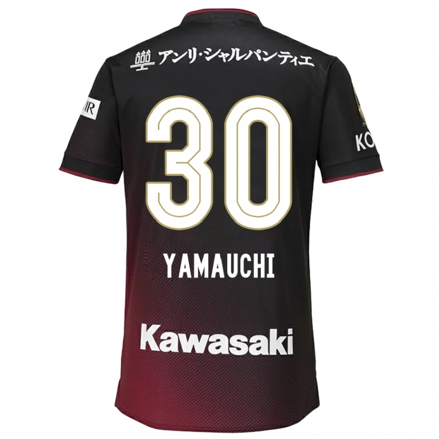 Niño Fútbol Camiseta Kakeru Yamauchi #30 Negro Rojo 1ª Equipación 2024/25 México