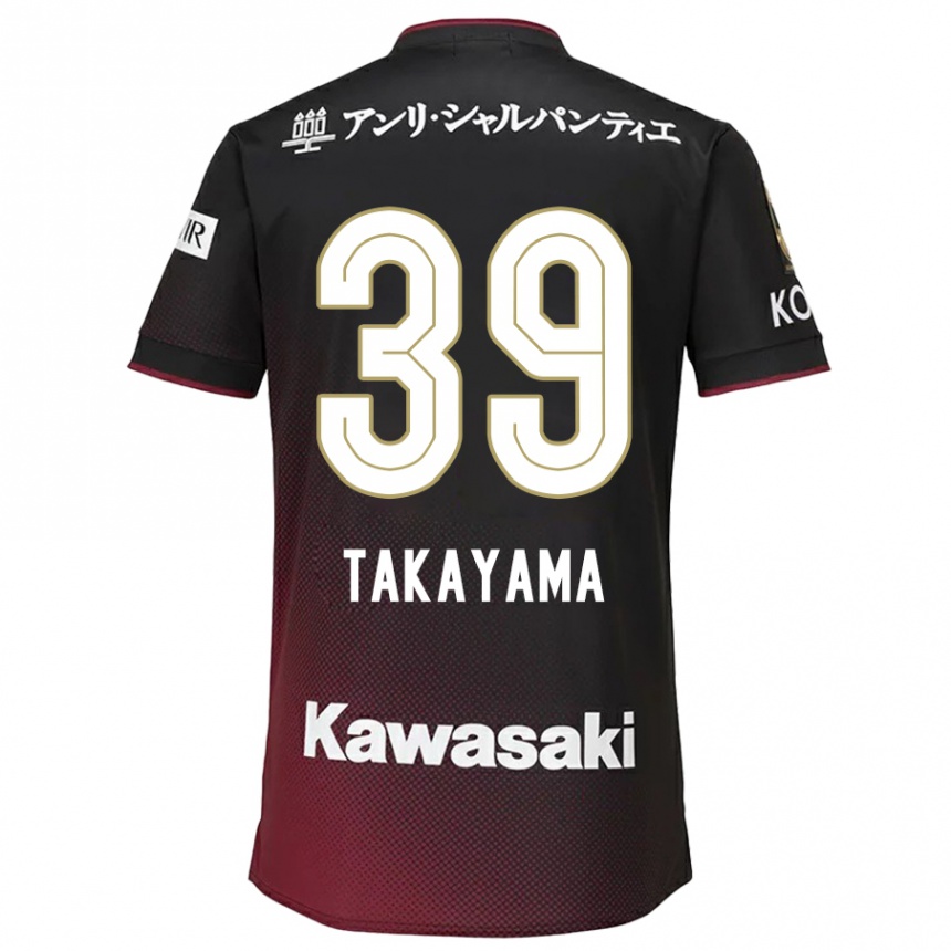 Niño Fútbol Camiseta Shioki Takayama #39 Negro Rojo 1ª Equipación 2024/25 México