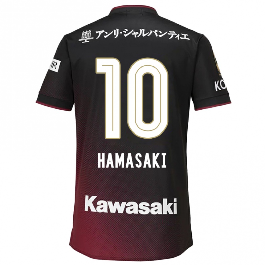 Niño Fútbol Camiseta Kento Hamasaki #10 Negro Rojo 1ª Equipación 2024/25 México