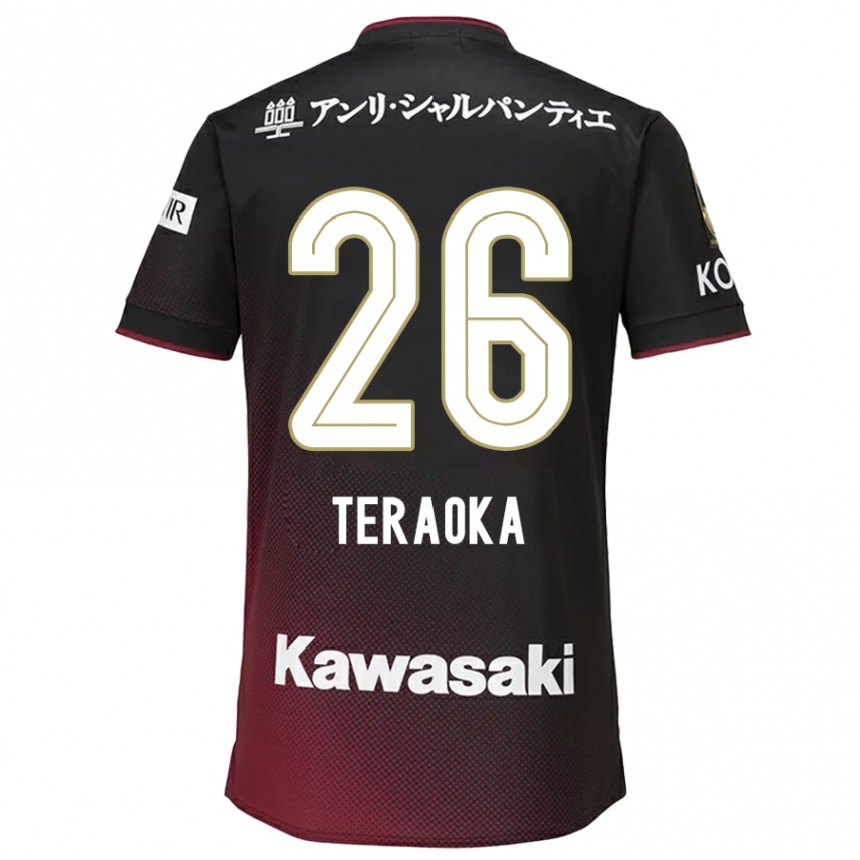 Niño Fútbol Camiseta Yuma Teraoka #26 Negro Rojo 1ª Equipación 2024/25 México