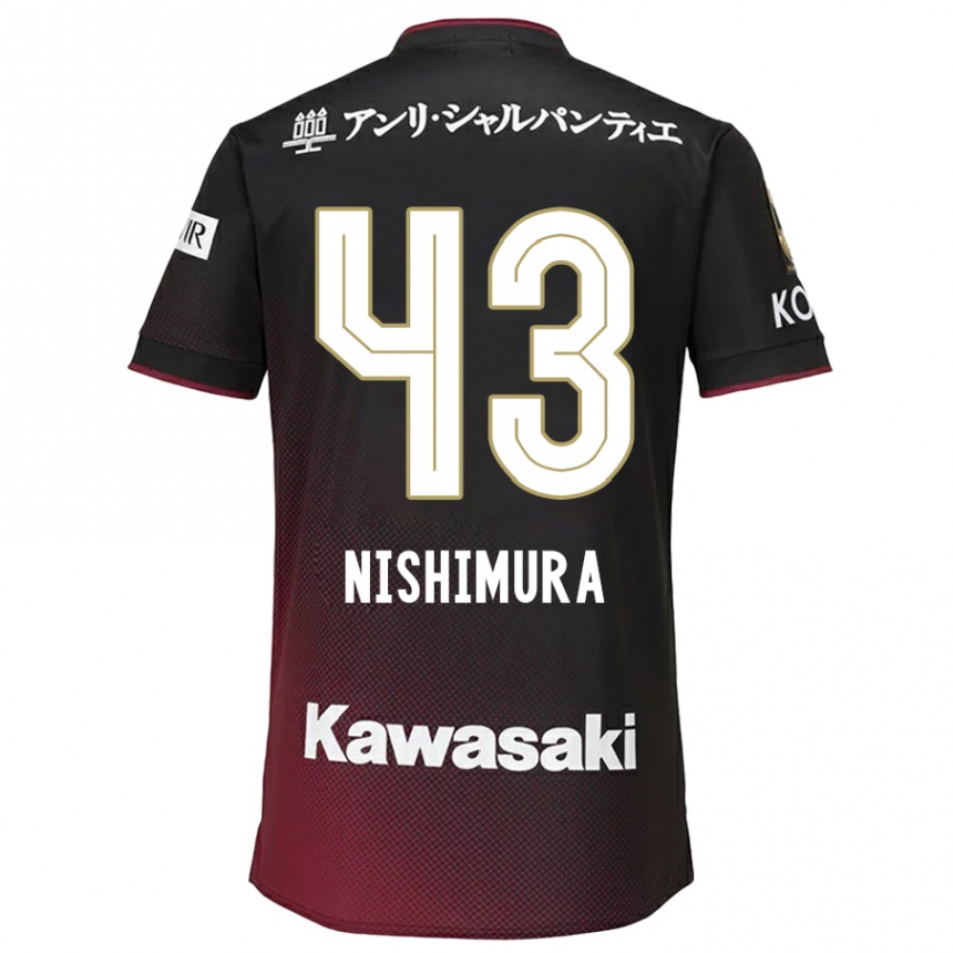 Niño Fútbol Camiseta Nagi Nishimura #43 Negro Rojo 1ª Equipación 2024/25 México