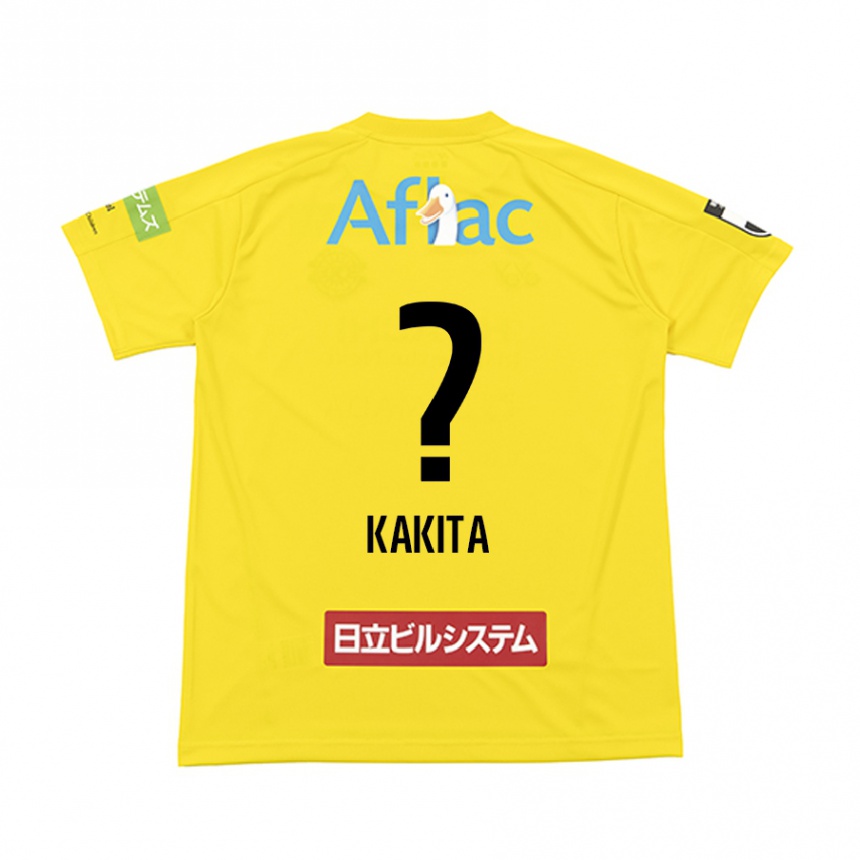 Niño Fútbol Camiseta Yuki Kakita #0 Amarillo Negro 1ª Equipación 2024/25 México