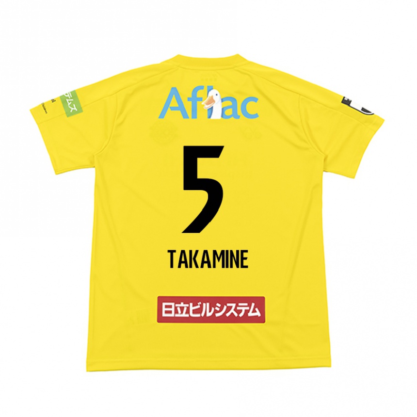 Niño Fútbol Camiseta Tomoki Takamine #5 Amarillo Negro 1ª Equipación 2024/25 México