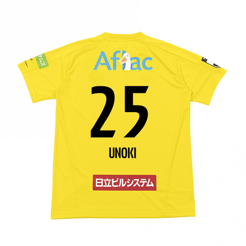 Niño Fútbol Camiseta Fumiya Unoki #25 Amarillo Negro 1ª Equipación 2024/25 México