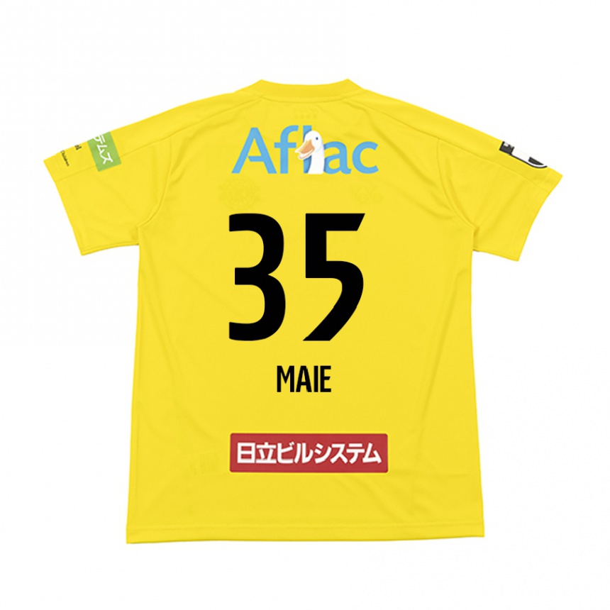 Niño Fútbol Camiseta Hidetaka Maie #35 Amarillo Negro 1ª Equipación 2024/25 México