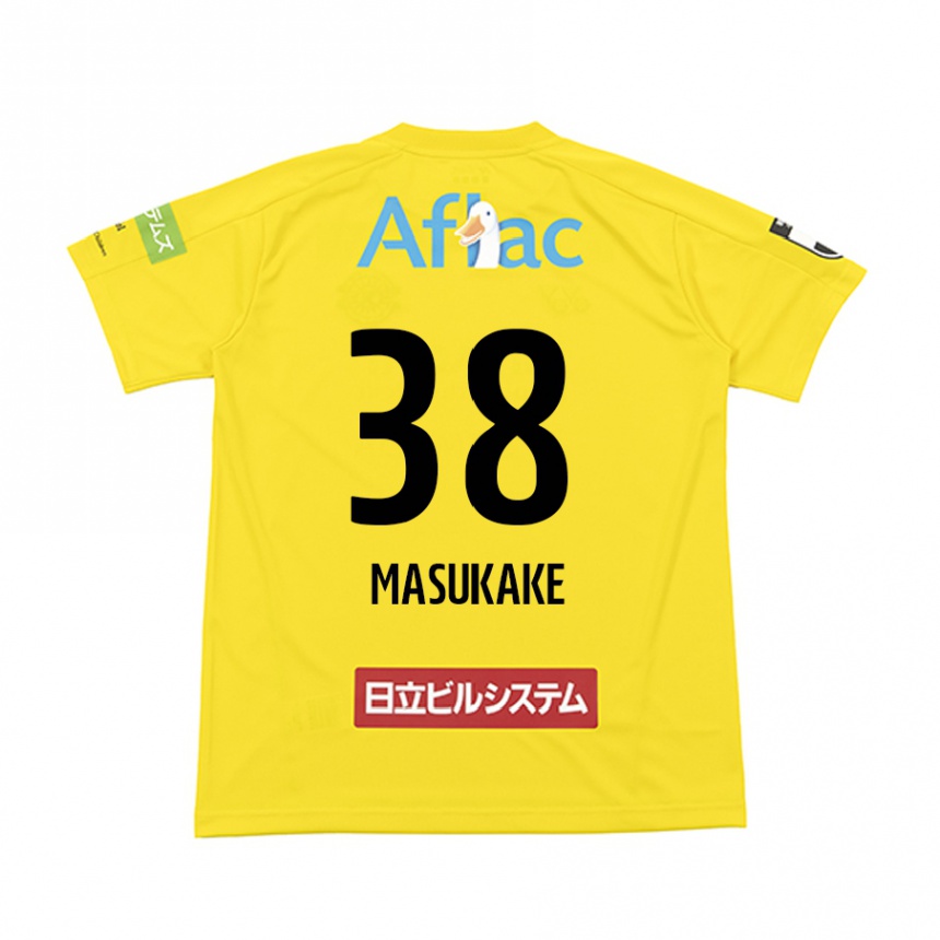 Niño Fútbol Camiseta Yugo Masukake #38 Amarillo Negro 1ª Equipación 2024/25 México