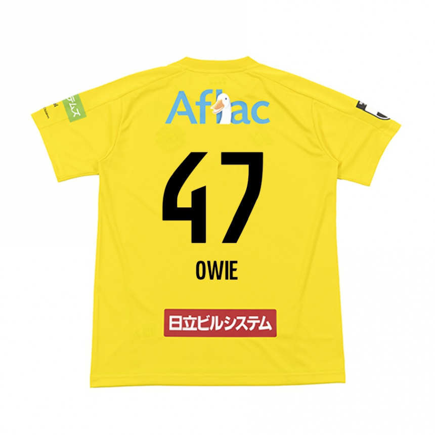 Niño Fútbol Camiseta William Owie #47 Amarillo Negro 1ª Equipación 2024/25 México