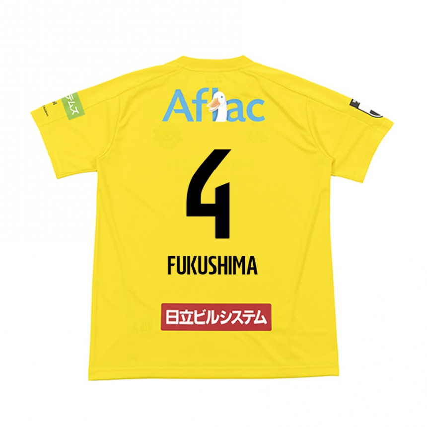 Niño Fútbol Camiseta Taiga Fukushima #4 Amarillo Negro 1ª Equipación 2024/25 México