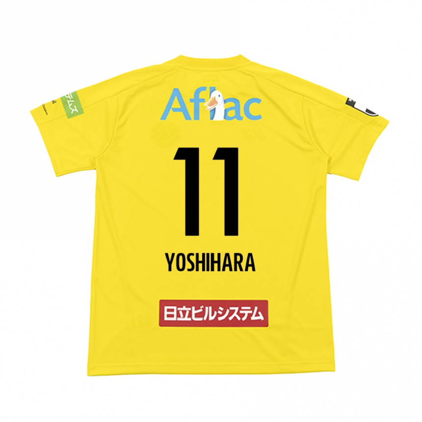 Niño Fútbol Camiseta Futo Yoshihara #11 Amarillo Negro 1ª Equipación 2024/25 México