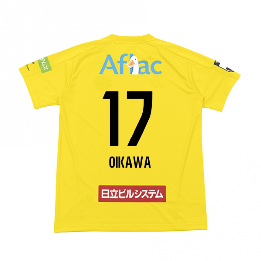 Niño Fútbol Camiseta Koki Oikawa #17 Amarillo Negro 1ª Equipación 2024/25 México