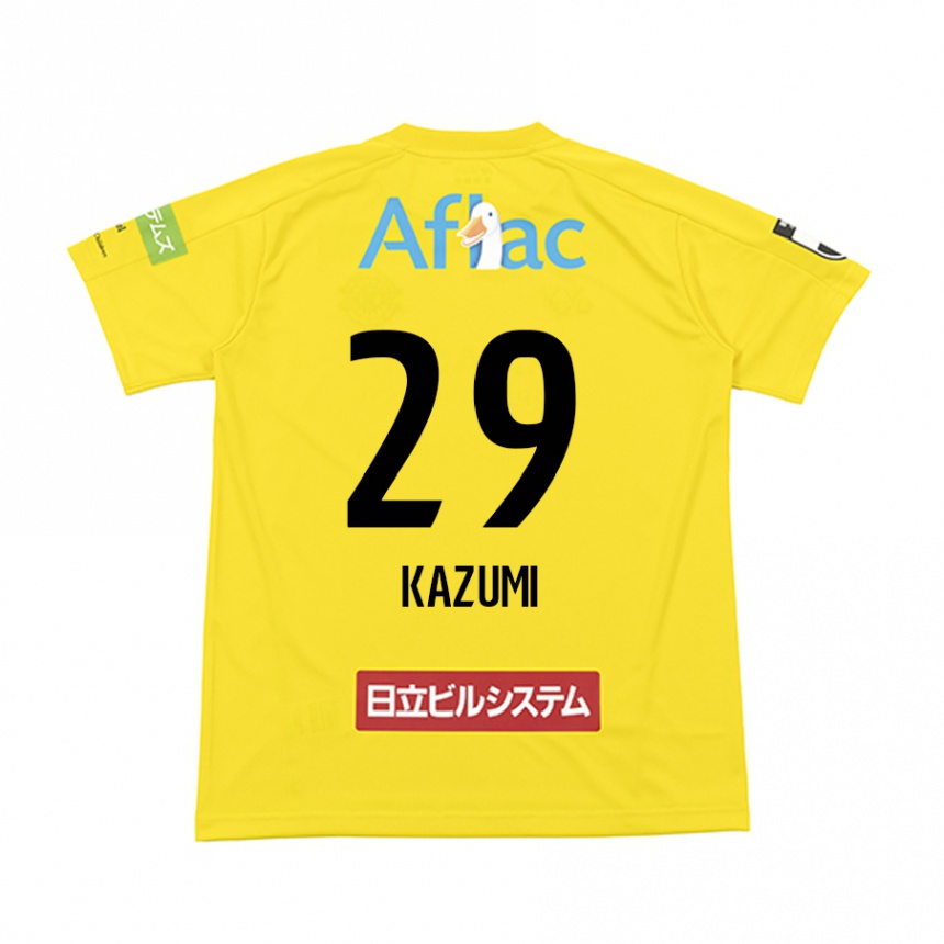 Niño Fútbol Camiseta Takuto Kazumi #29 Amarillo Negro 1ª Equipación 2024/25 México