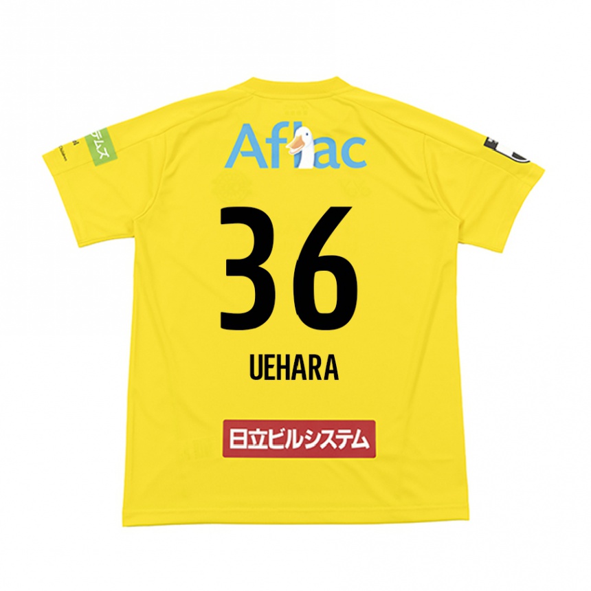 Niño Fútbol Camiseta Reo Uehara #36 Amarillo Negro 1ª Equipación 2024/25 México