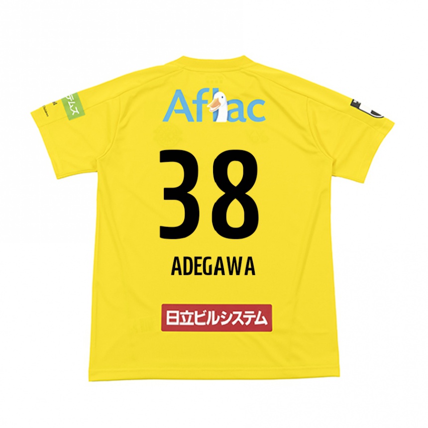 Niño Fútbol Camiseta Koa Adegawa #38 Amarillo Negro 1ª Equipación 2024/25 México