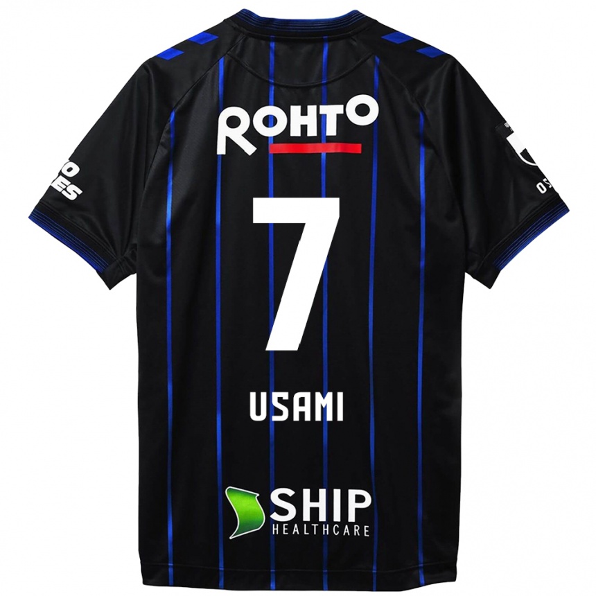 Niño Fútbol Camiseta Takashi Usami #7 Azul Negro 1ª Equipación 2024/25 México